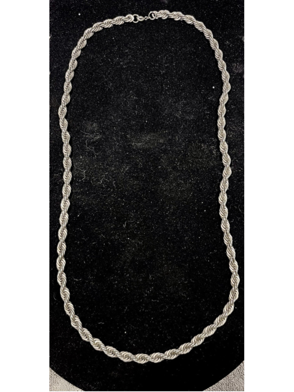 Sterling Silver Twisted Rope Chain Necklace 29” 81 Grams 925 ITALY